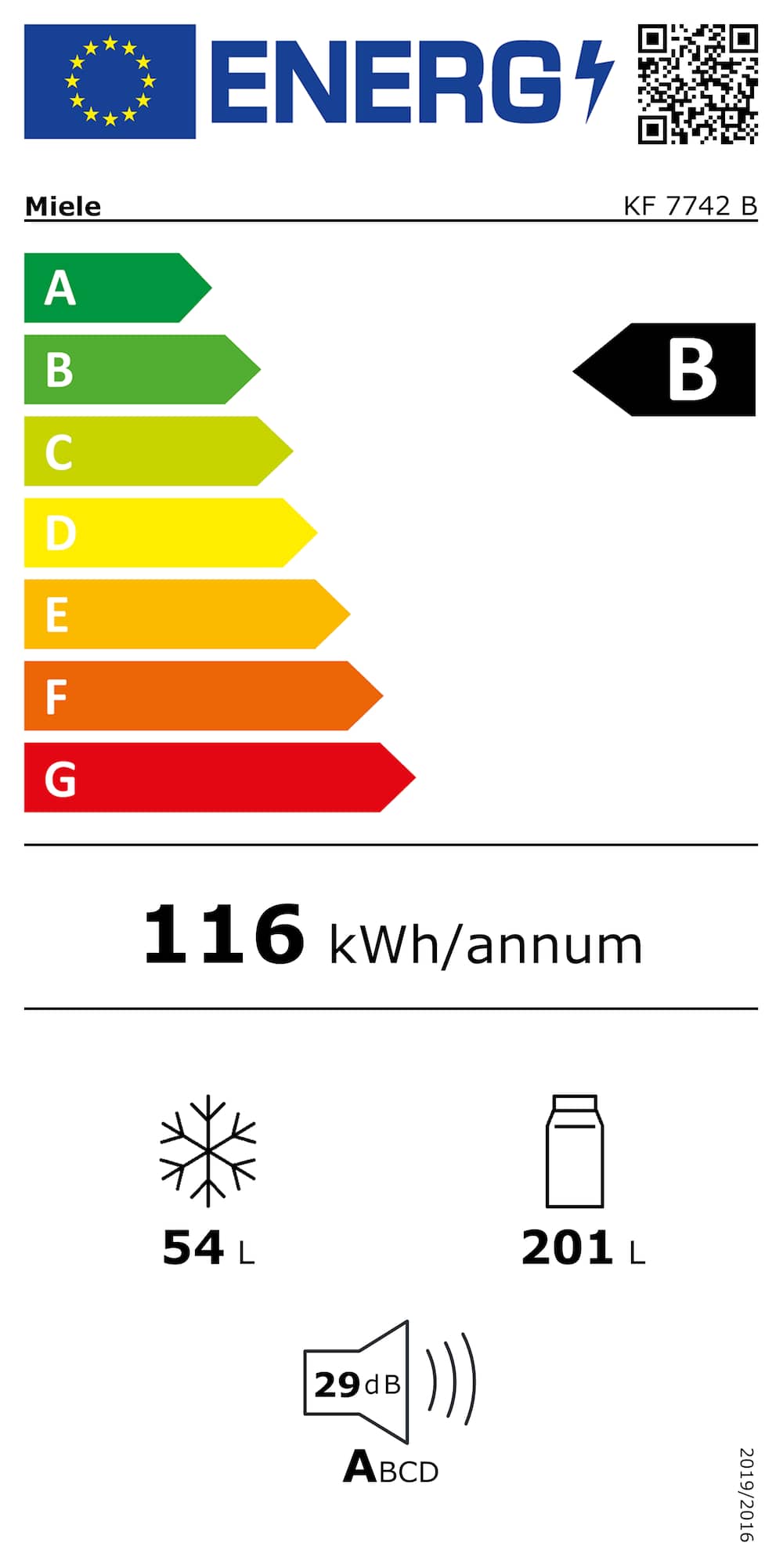 Étiquette énergie KF 7742 B
