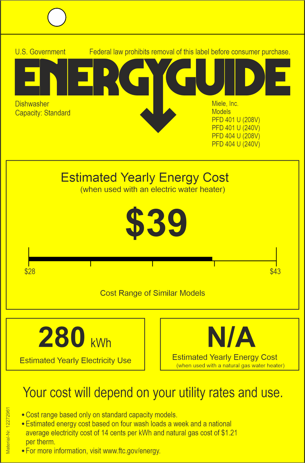 Energy label, Online Label Flag