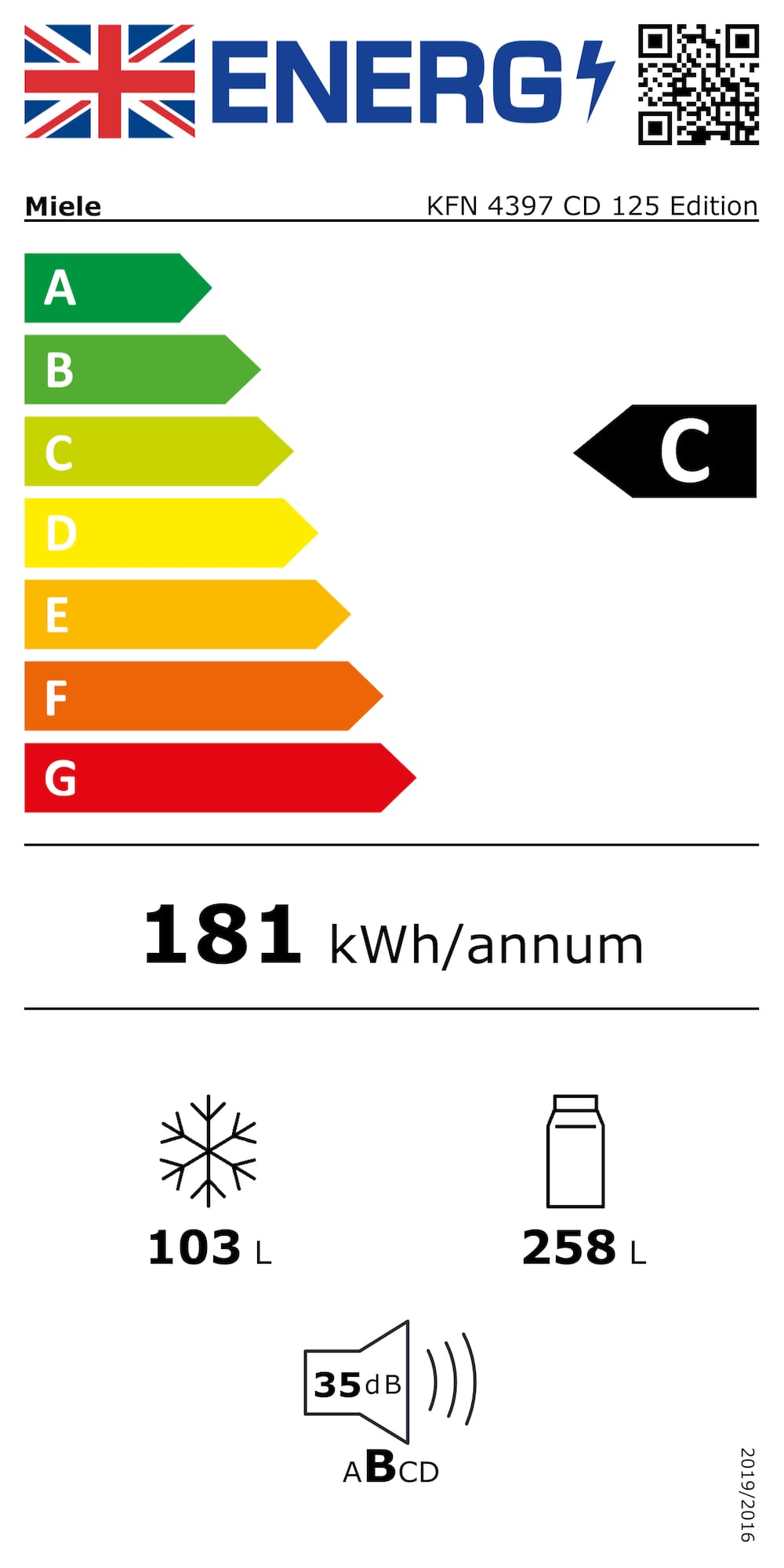Online Label Flag, Energy label