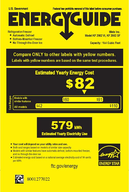 Energy label, Online Label Flag