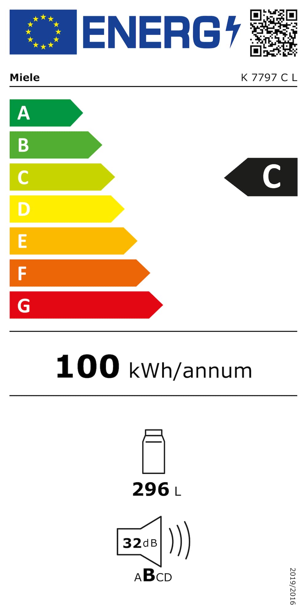 Étiquette énergie K 7797 C L