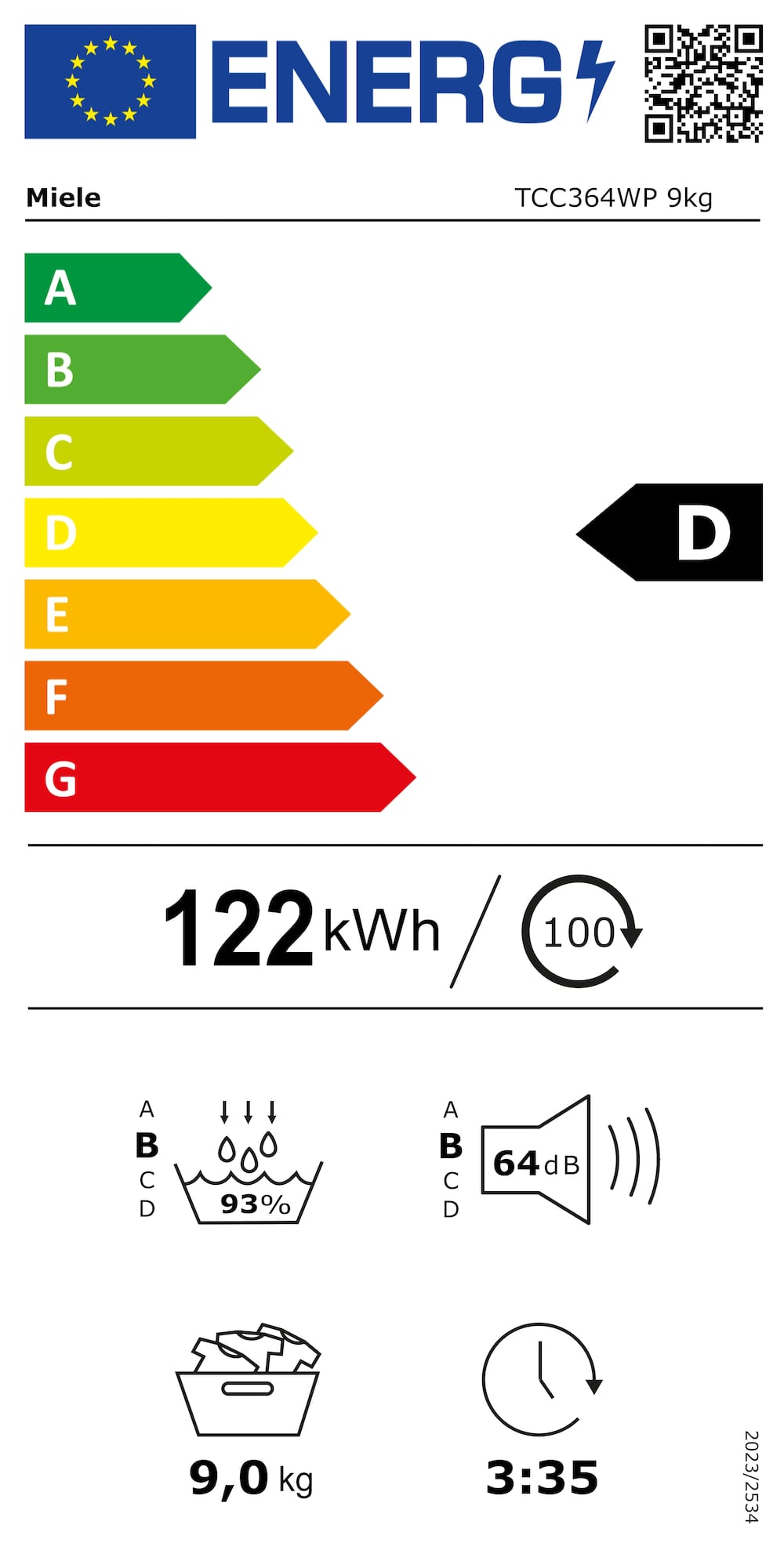 Online Label Flag, Etiqueta energética