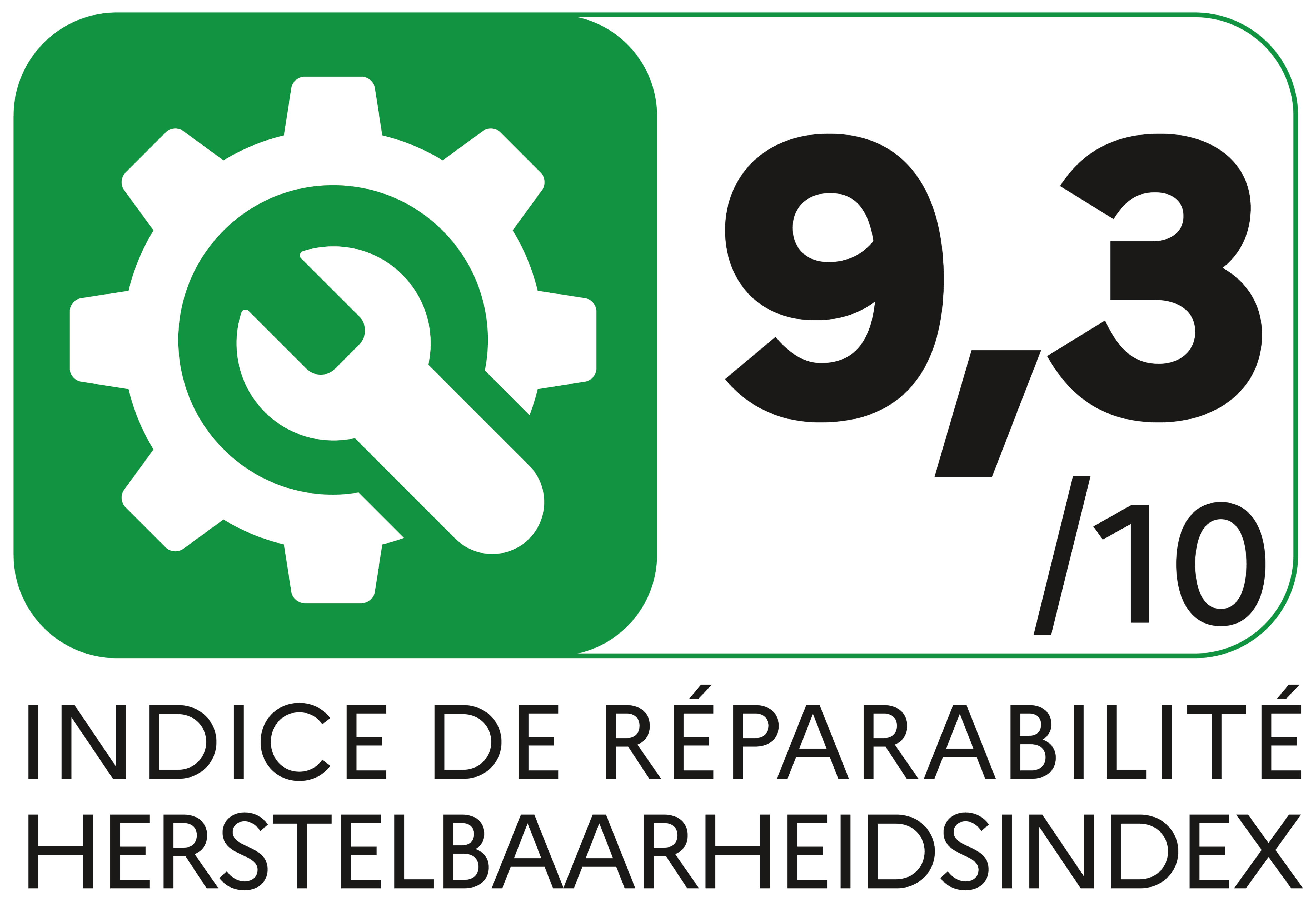 Herstelbaarheidsindexpictogram