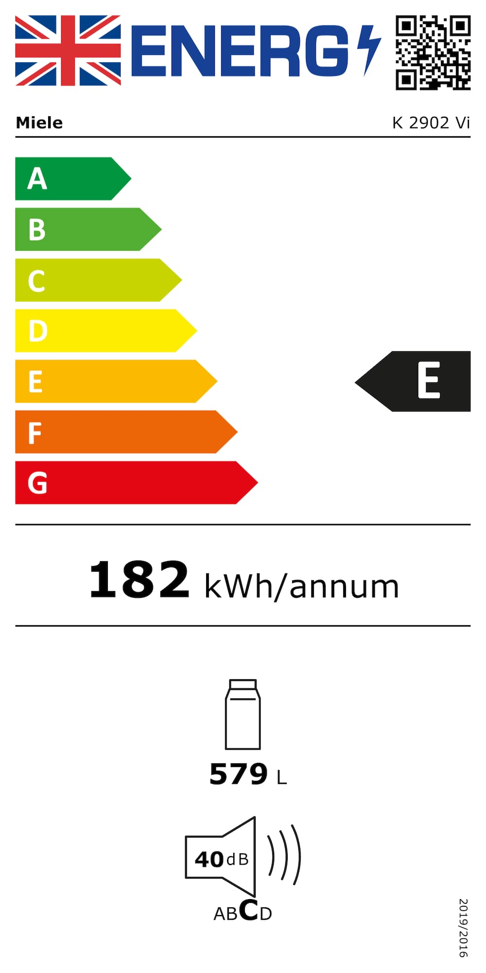 Energy label K 2902 Vi