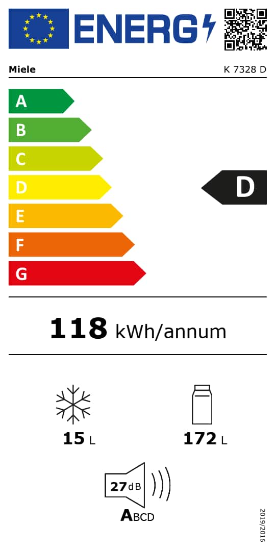 Étiquette énergie K 7328 D
