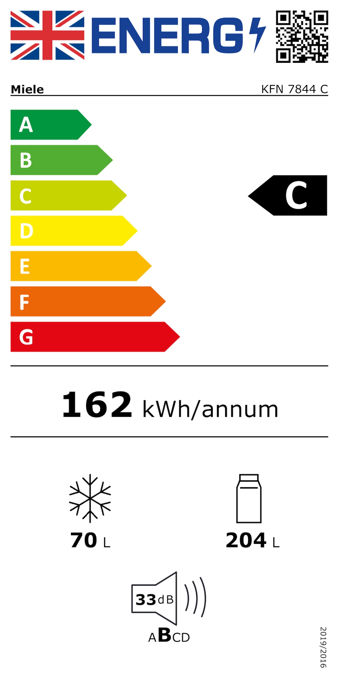 Energy label KFN 7844 C