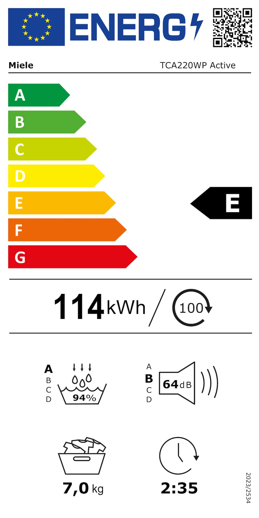 Online Label Flag, Etiqueta energética