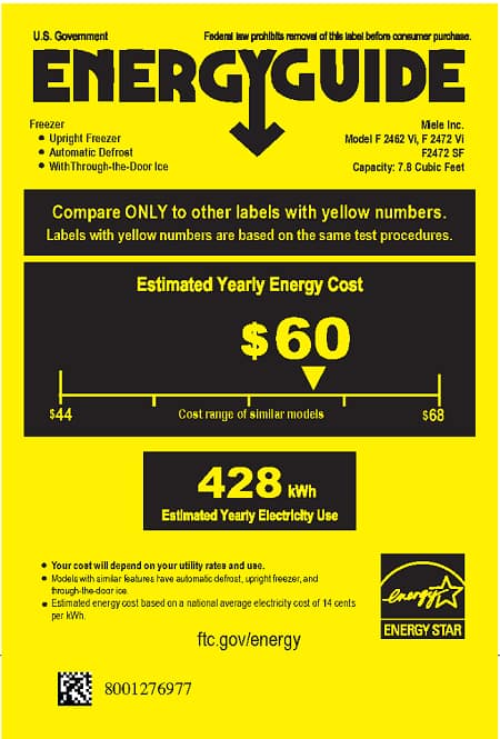 Energy label, Online Label Flag