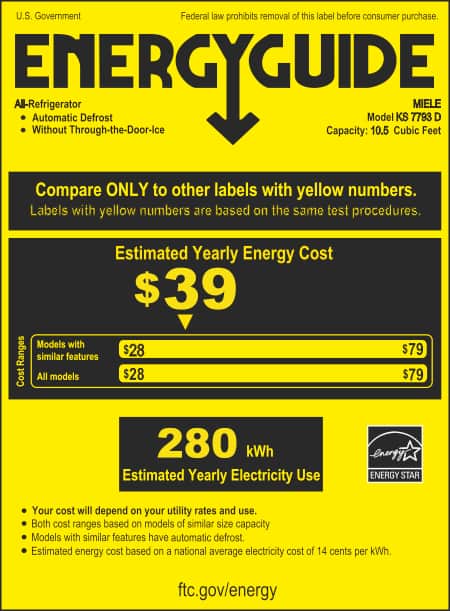 Energy label, Online Label Flag