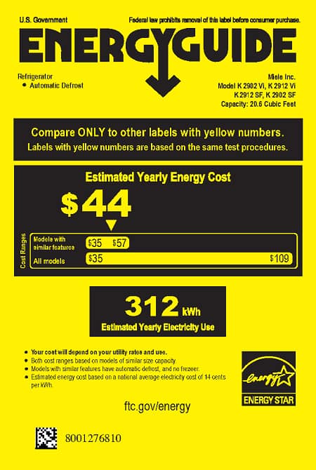 Energy label, Online Label Flag
