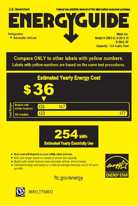 Energy label, Online Label Flag