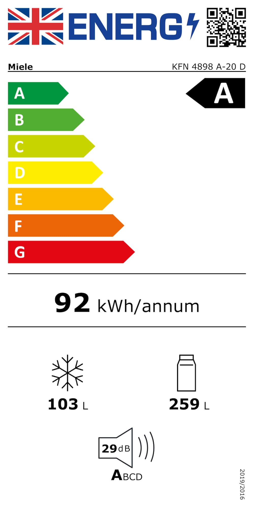 Online Label Flag, Energy label