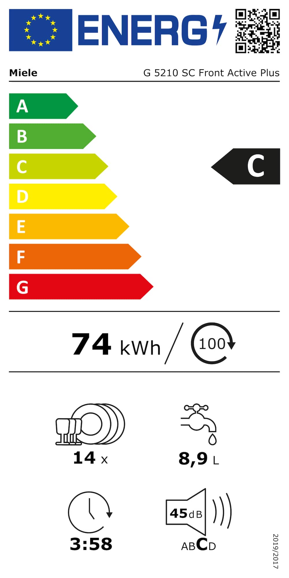 Online Label Flag, Energy label
