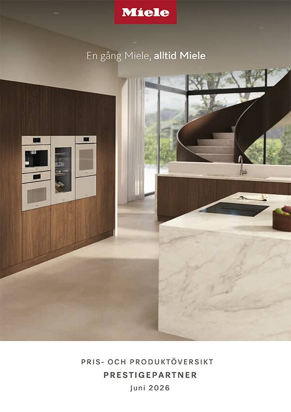 Bild framsida av Miele Prestigepartner-katalog januari 2026