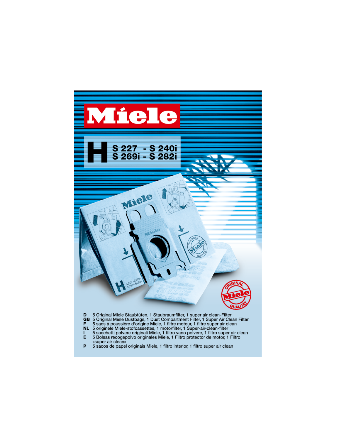 SB H Genuine Miele H dustbags product photo Front View ZOOM