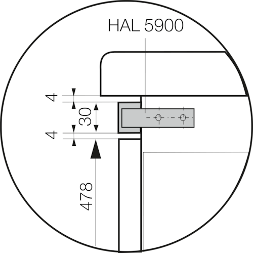 HAL 5900 product photo Installation drawing L