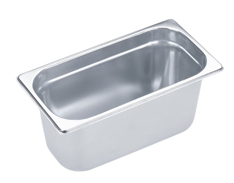 Unperforated steam cooking container