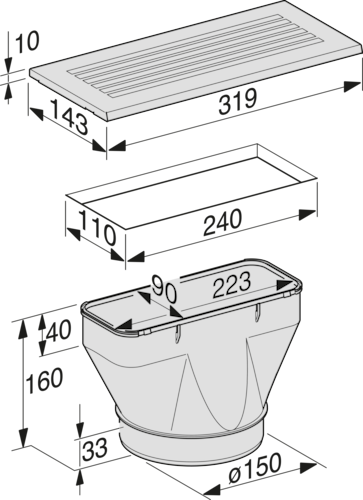 DUU 151 Recirculation. conversion kit for DA 3xxx/2xxx product photo Missing translation L