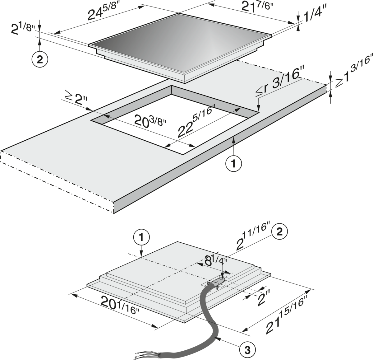 Miele KM 5820 240V Cooktops
