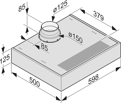 DA 1260 60cm Wide Wall-mounted Rangehood product photo Missing translation L