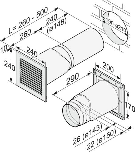 DMK 150-1 Wall box product photo Missing translation L