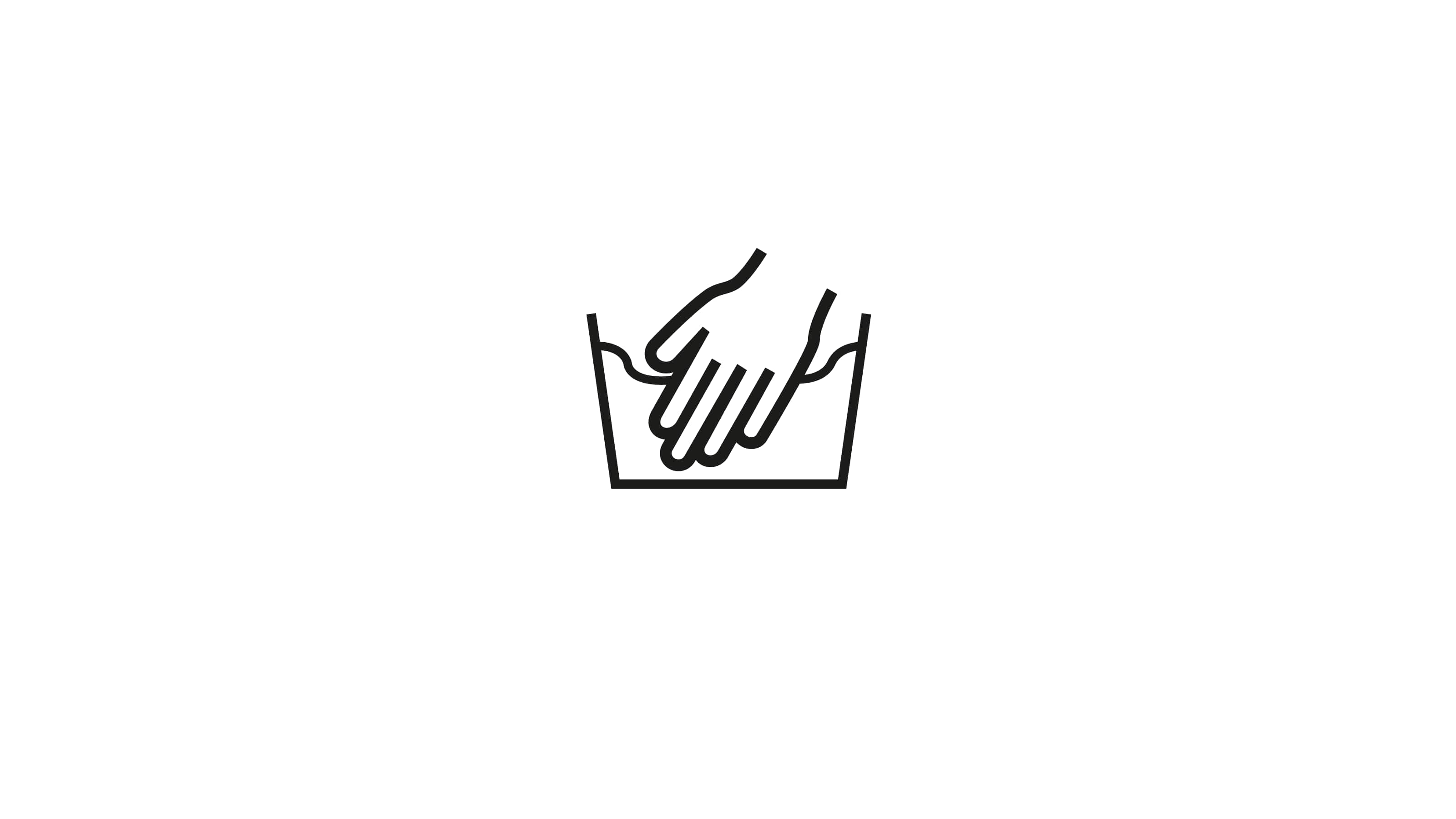 Hand inside water