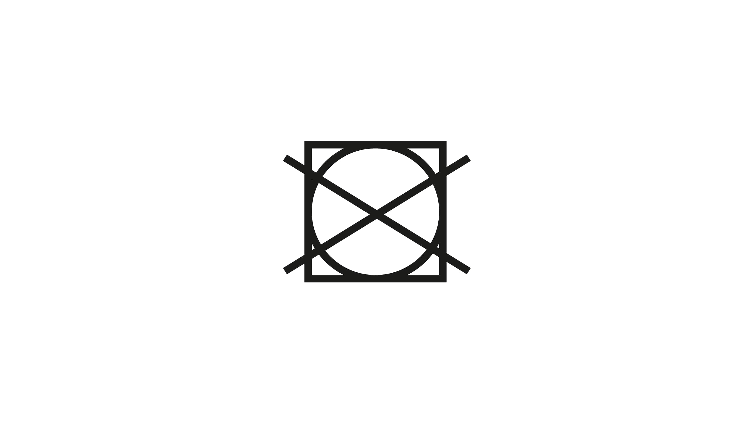 A crossed tumble dryer