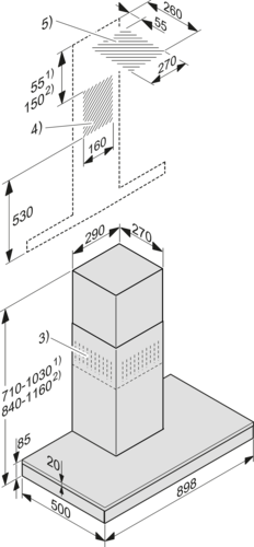 DA 6698 W Puristic Edition 6000 Cleansteel Rangehood product photo Missing translation L