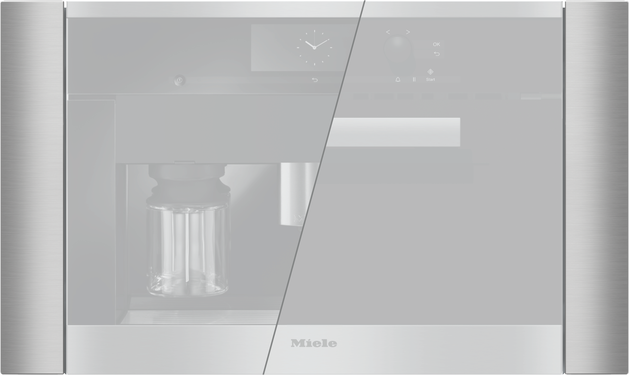 Miele cva6401. Miele cva6800. CVA 7440 схема встраивания Miele. CVA 7440 Miele кнопка включения.