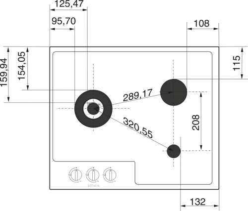 KM 2312 Gas cooktop product photo Missing translation L