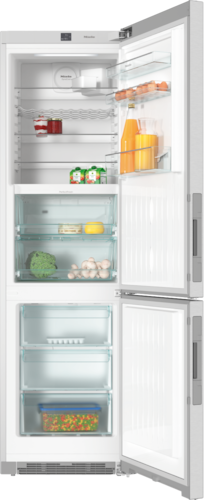 Sudraba XL ledusskapis ar saldētavu, Click2open un PerfectFresh funkcijām, 2.01m augstums (KFN 29283 D) product photo