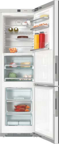 Melns XL ledusskapis ar saldētavu, FlexiLight un PerfectFresh Pro funkcijām, 2.01m augstums (KFN 29683 D) product photo
