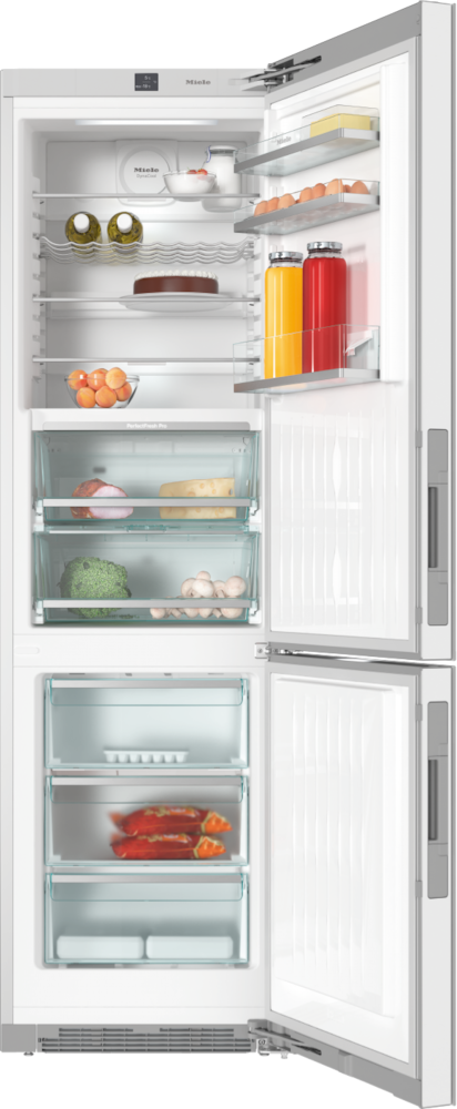 Lodówki - KFN 29683 D brws Brillantwhite (szkło) - 1