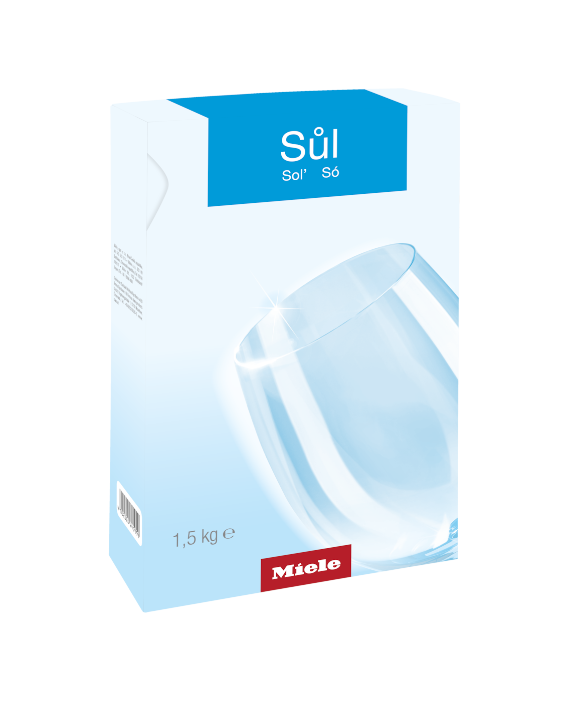 Regeneráló só, 1,5 kg hogy optimális legyen a Miele mosogatógép működése és teljesítménye.