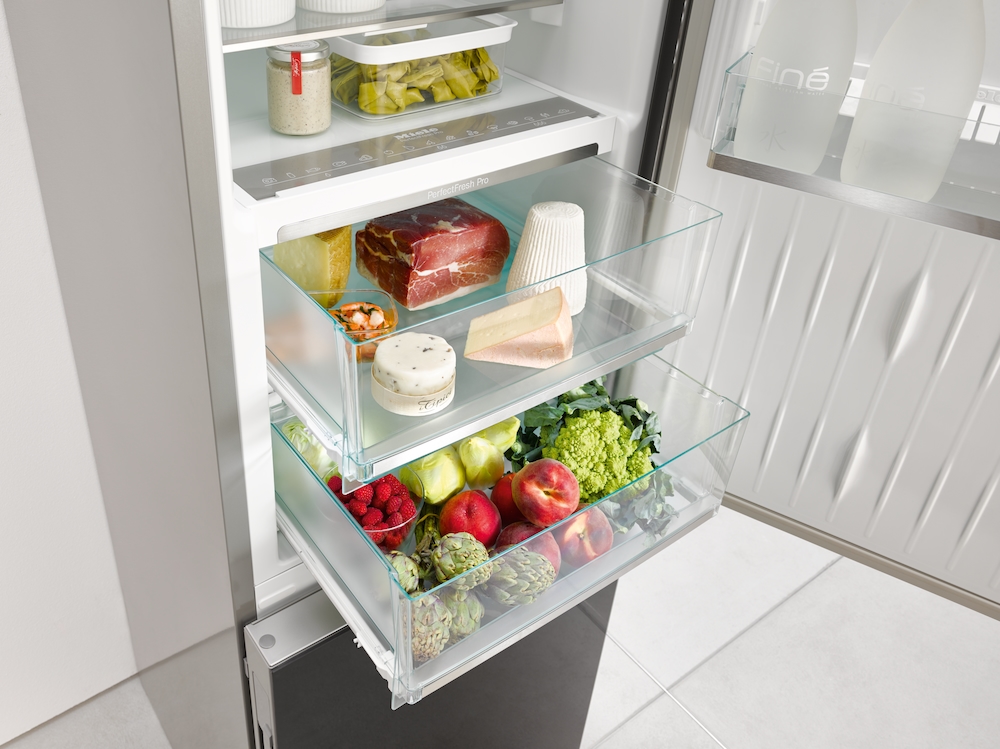 Lodówki - KFN 29683 D brws Brillantwhite (szkło) - 7