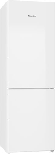 Baltas šaldytuvas su šaldikliu ir DynaCool funkcija, aukštis 1.86m (KFN 28132 D) product photo Back View L