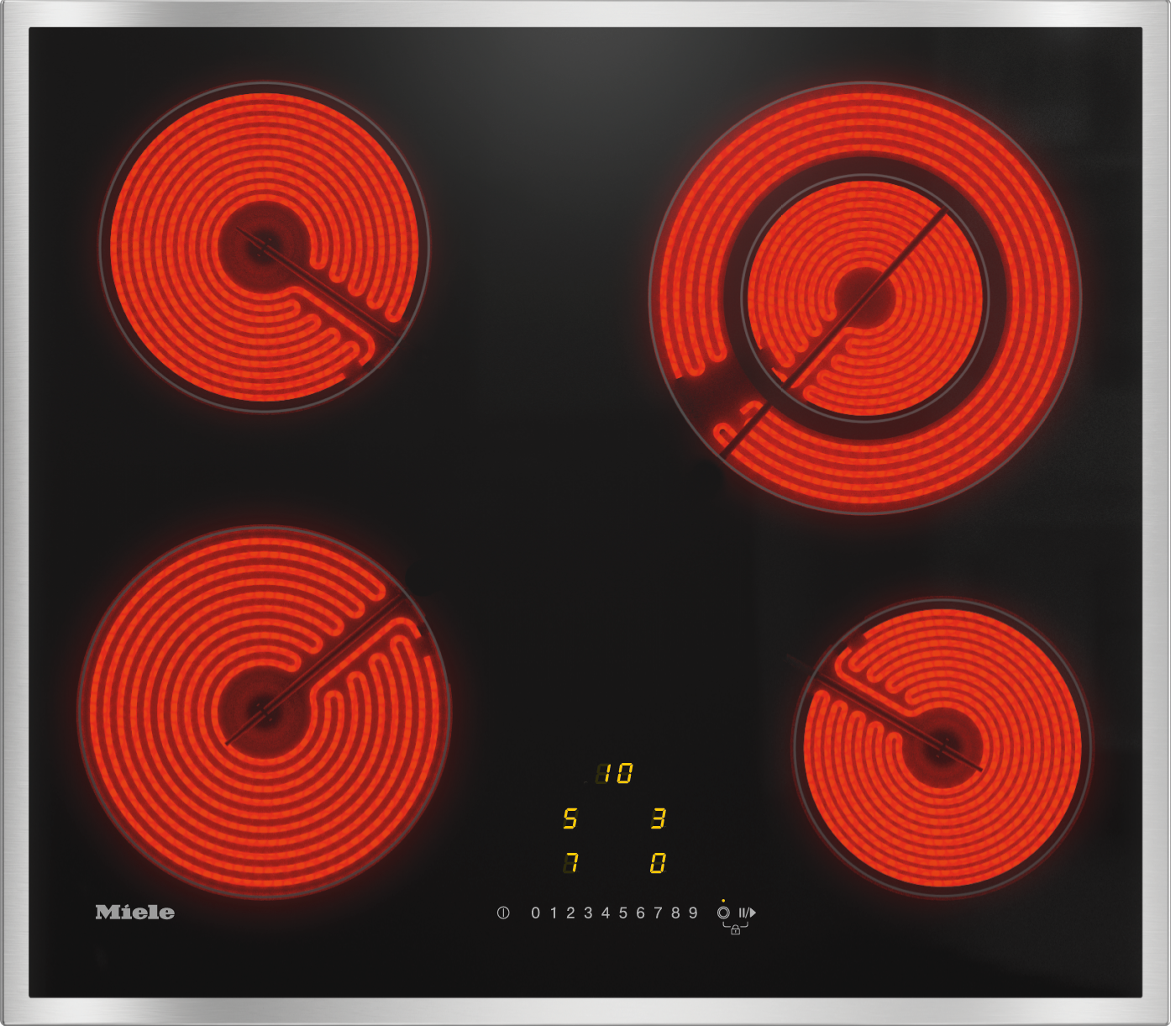 KM 6520 FR - Electric hob with onset controls 