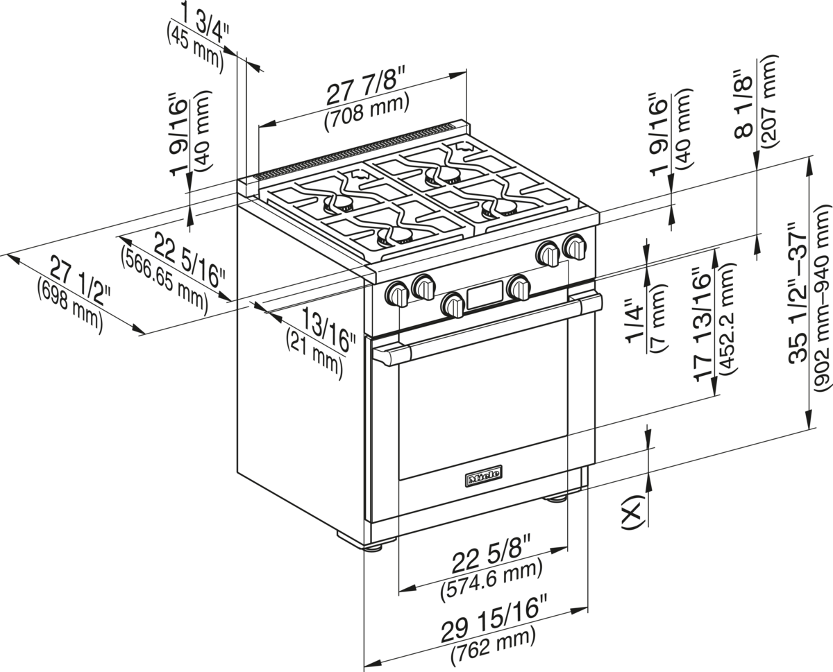 Miele HR 11243 G AG Clean Touch Steel Ranges