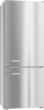 Sudraba ledusskapis ar saldētavu, SoftClose un PerfectFresh funkcijām, 75 cm platums (KFN 16947 D) product photo Front View2 S