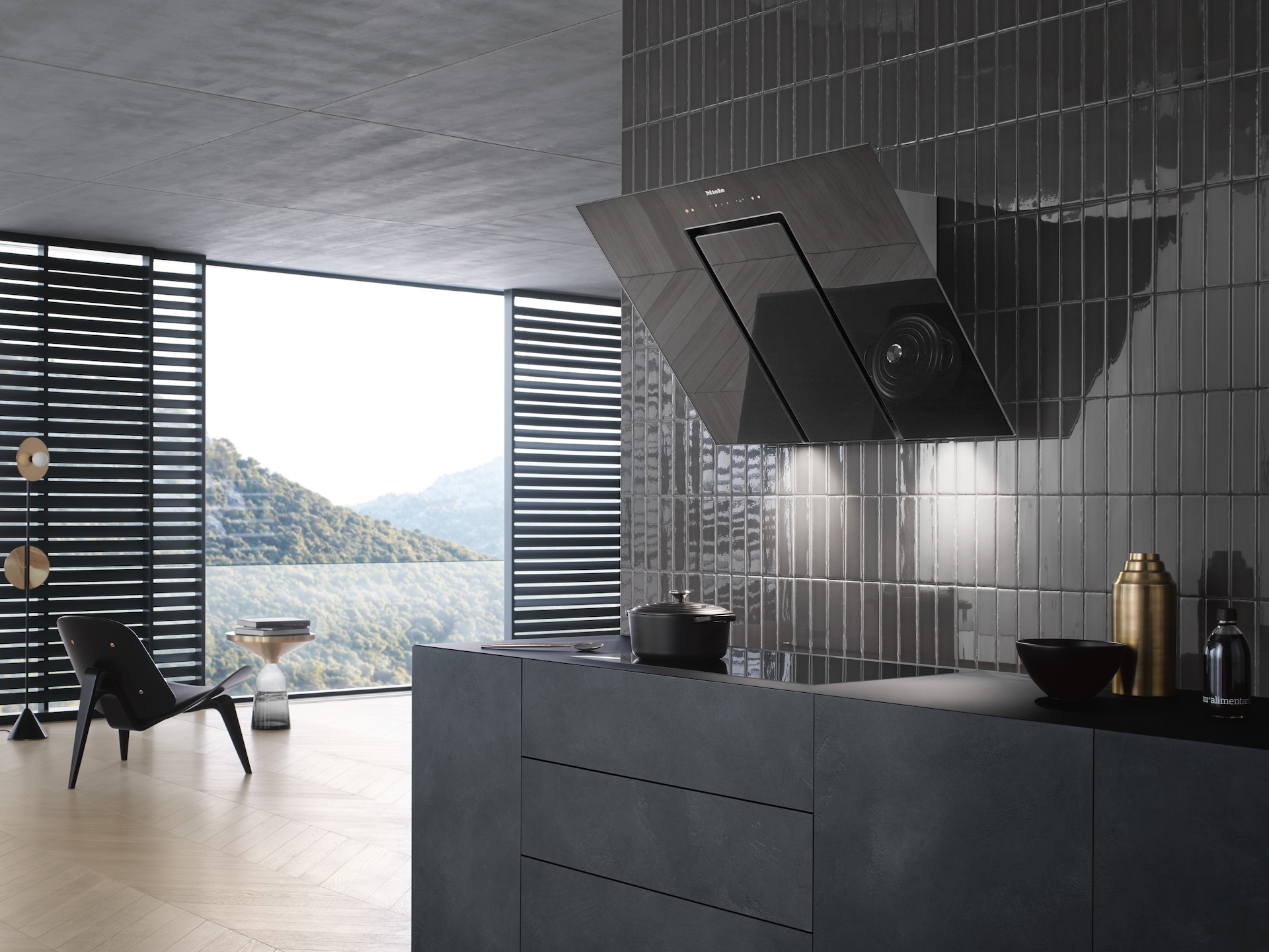 Cooker hoods - DA 6498 W Pure Grey Graphite grey - 3