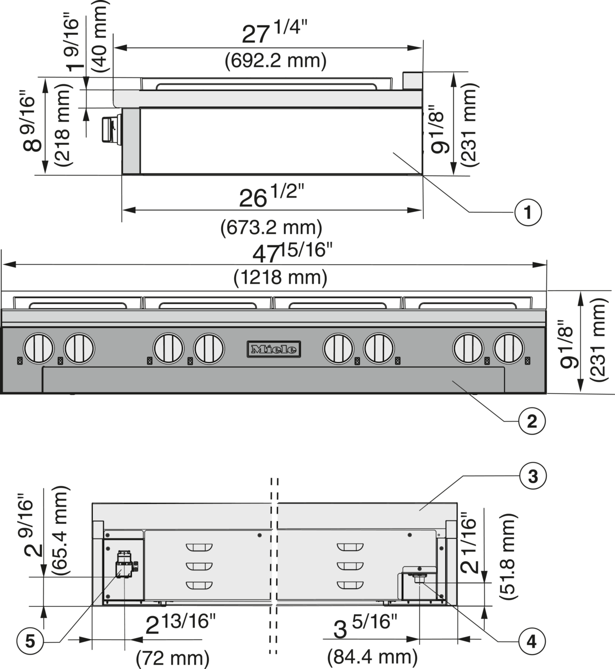 Miele - KMR 1354-3 LP EDST/CLST – Ranges