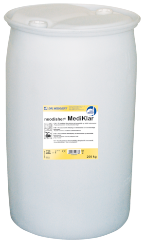 Neodisher Mediklar Barrel  Flydende afspændingsmiddel til instrumentopvaskemaskiner, 200 L produktfoto Front View L