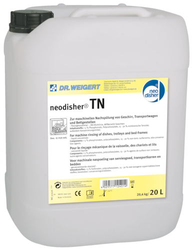 Neodisher Tn 20 Liter Koncentreret flydende pH neutral speciel skyllemiddel, 20 L produktfoto Front View L