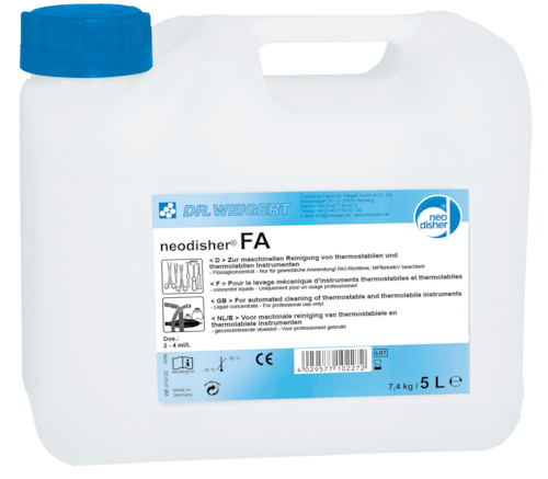 Neodisher Fa à 5 Liter Flydende rengøringsmiddel, 5 L produktfoto Front View L