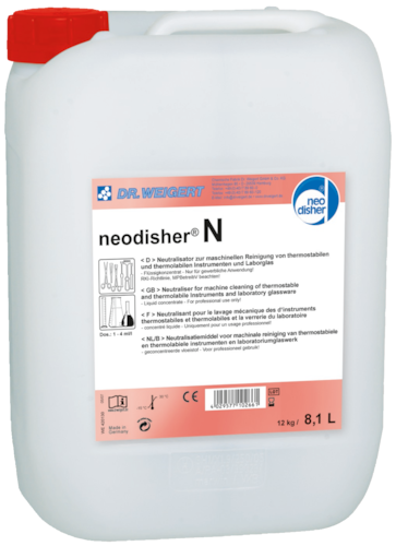 Neodisher N Rengørings- og neutraliseringsmiddel, 12 kg produktfoto Front View L