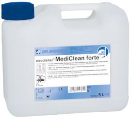 Neodisher Mediclean Forte 5 L Flydende rengøringsmiddel til rengøring af instrumenter, 5 L produktfoto