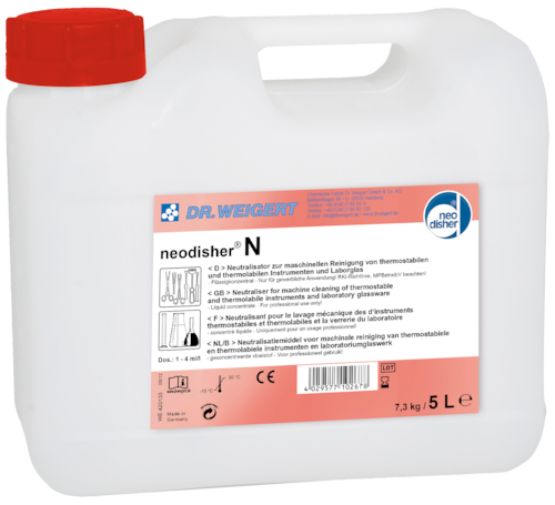 Neodisher N à 5 Liter Rengørings- og neutraliseringsmiddel, 5 L produktfoto Front View L