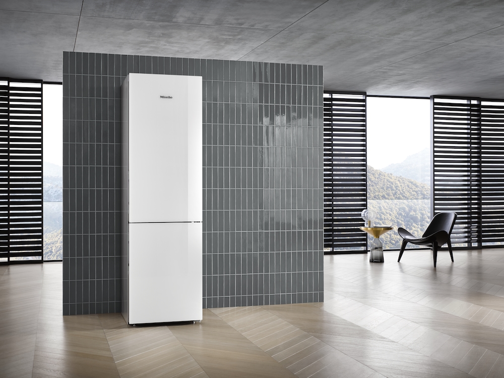 Lodówki - KFN 29683 D brws Brillantwhite (szkło) - 10