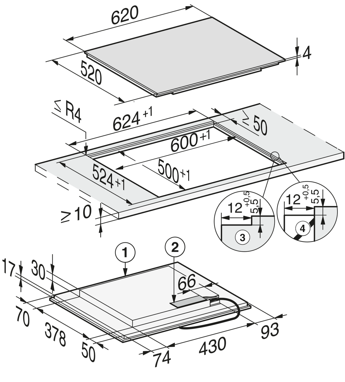 Miele - KM 7464 FL – Hobs