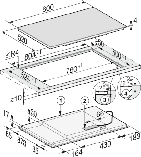 KM 7574 FL Induction Cooktop product photo Missing translation L